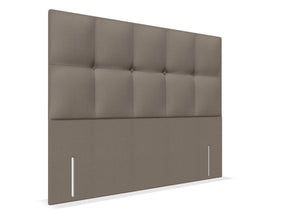 Ivy Floor Standing Headboard in Faux Linen Slate Grey