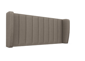 Delemere Strutted Headboard Finished in Faux Linen Slate Grey