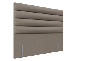 Camellia Floor Standing Headboard Finished in Faux Linen Slate Grey
