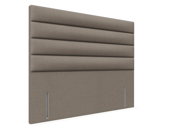 Camellia Floor Standing Headboard Finished in Faux Linen Slate Grey