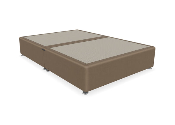 Reinforced Divan Base Finished in Faux Linen Slate Grey