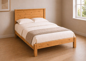 Stavern Double Wooden Bed Finished in Antique | Low End