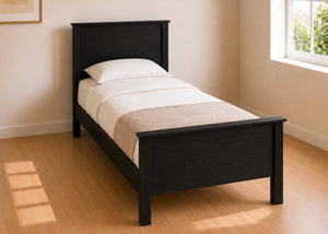 Stavern Single Wooden Bed Finished in Black Ash | High End