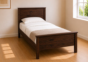 Stavern Single Wooden Bed Finished in Chocolate | High End