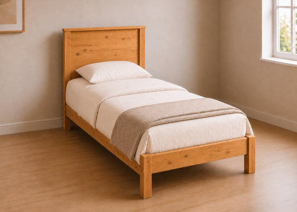 Stavern Single Wooden Bed Finished in Antique | Low End
