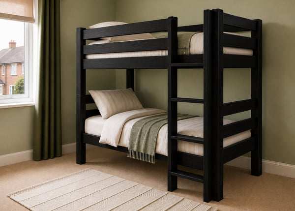 Suffolk HD Bunk in Black Ash Finish (Right Side Ladder)