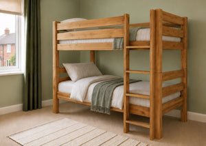 Suffolk HD Bunk in Oak Finish (Right Side Ladder)