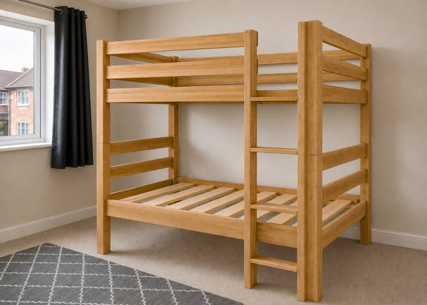 Suffolk Quadruple Bunk in Antique Finish (Right Side Ladder)
