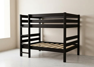 Suffolk Quadruple Bunk in Black Ash Finish (Left Side Ladder)