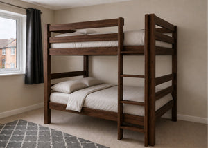 Suffolk Quadruple Bunk in Chocolate Finish (Right Side Ladder)