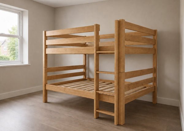 Suffolk Quadruple Bunk in Antique Finish (Right Side Ladder)