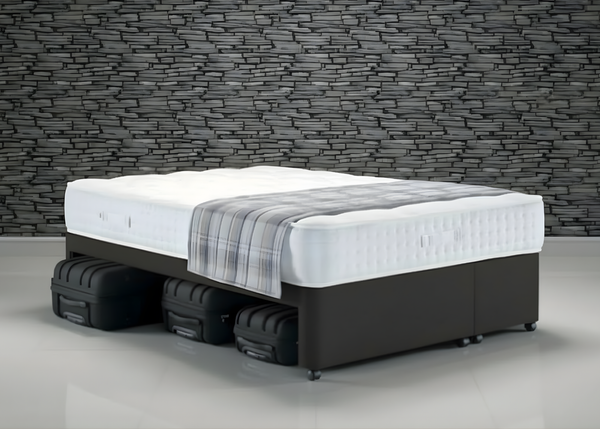 Suitcase Storage Contract Divan Base in Charcoal - Mattress Not Included