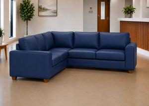 Titan 2+2 Corner Sofa Finished in Blue Vinyl
