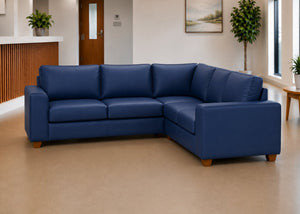Titan 2+2 Corner Sofa Finished in Blue Vinyl