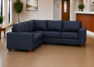 Titan 2+2 Challenging Behaviour Corner Sofa Finished in Aston Navy Vinyl