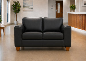 Titan 2 Seater Sofa Finished in Black Vinyl