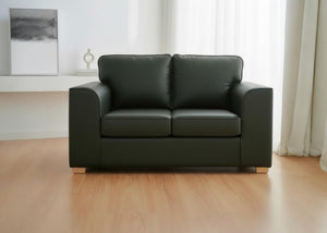 Titan 2 Seater Sofa in Aston Bottle Green Vinyl Finish
