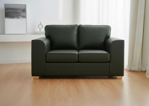 Titan 2 Seater Sofa in Aston Bottle Green Vinyl Finish