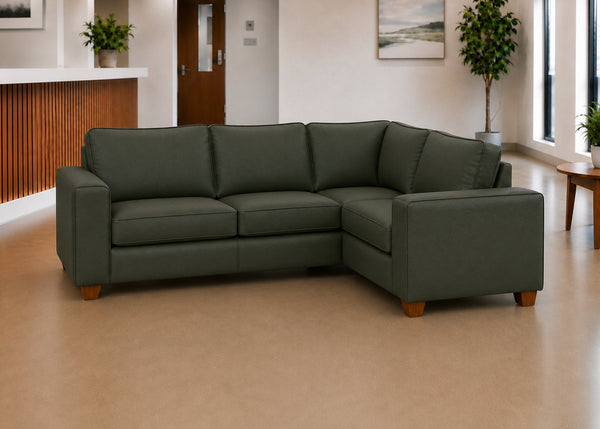 Titan 3+1 Challeging Behaviour Corner Sofa Finished in Aston Bottle Green Vinyl