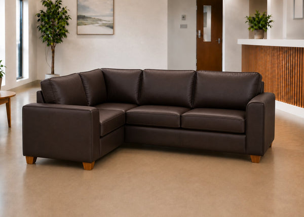 Titan 3+1 Corner Sofa Finished in Chocolate Vinyl
