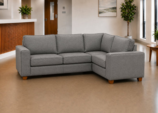 Titan 3+1 Corner Sofa Finished in Grey Flat Weave
