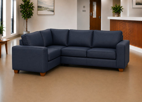 Titan 3+1 Challenging Behaviour Corner Sofa Finished in Aston Navy Vinyl