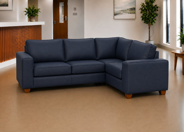 Titan 3+1 Challeging Behaviour Corner Sofa Finished in Aston Navy Vinyl