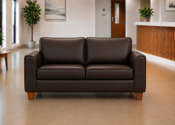 Titan 3 Seater Sofa Finished in Chocolate Vinyl