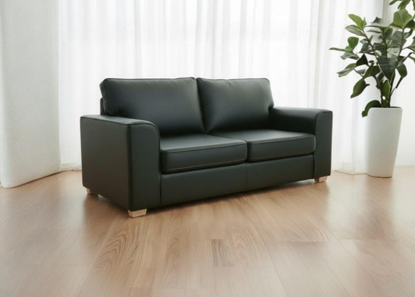Titan 3 Seater Sofa in Aston Bottle Green Vinyl Finish