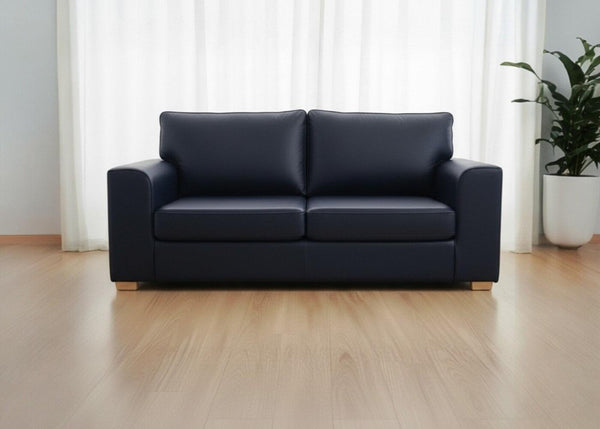 Titan 3 Seater Sofa in Aston Navy Vinyl Finish