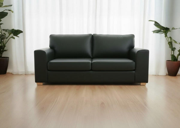 Titan 3 Seater Sofa in Aston Bottle Green Vinyl Finish
