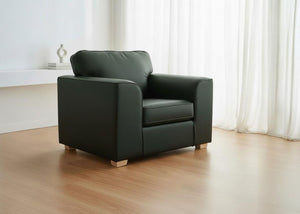 Titan Armchair in Aston Bottle Green Vinyl Finish