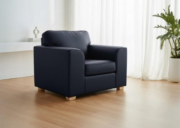 Titan Armchair in Aston Navy Vinyl Finish