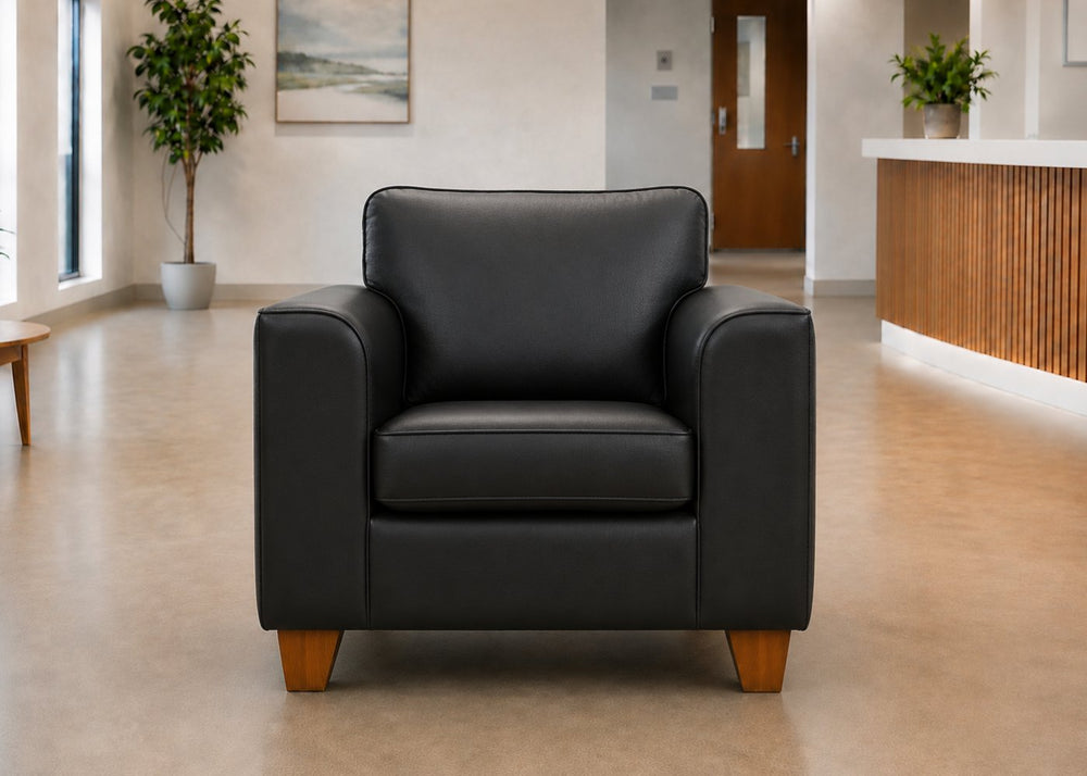 Titan Chair Finished in Blue Vinyl