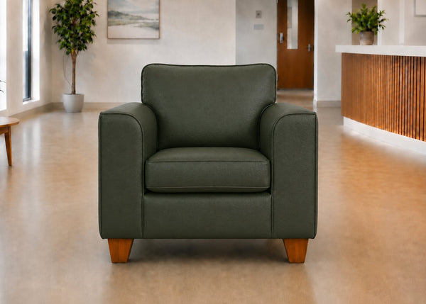 Titan Challenging Behaviour Armchair in Aston Bottle Green Vinyl Finish