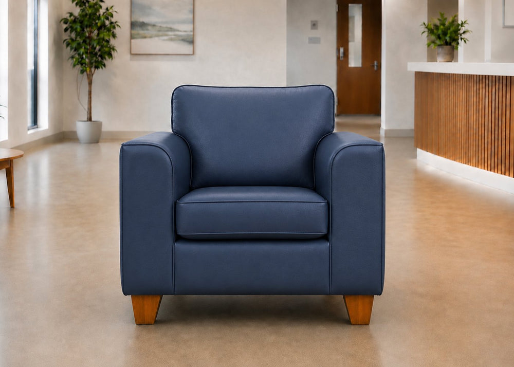 Titan Chair Finished in Blue Vinyl