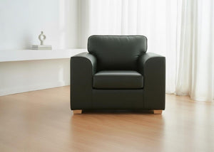 Titan Armchair in Aston Bottle Green Vinyl Finish