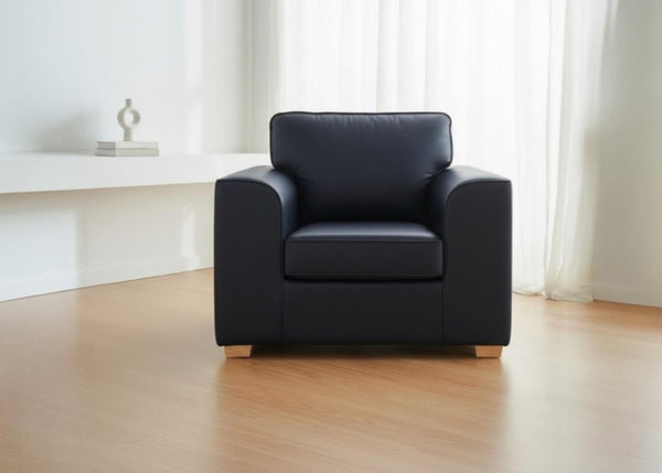 Titan Armchair in Aston Navy Vinyl Finish