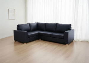 Titan Corner Sofa in Aston Navy Vinyl Finish