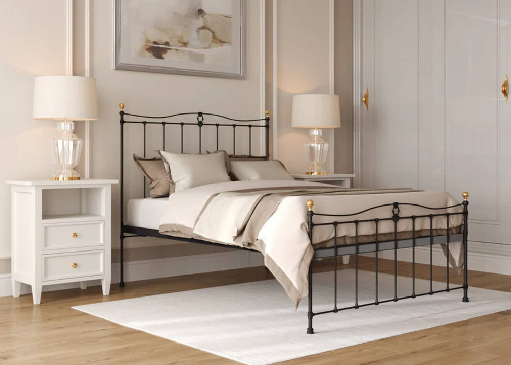 Tula Mesh Bed Base Finished in Black