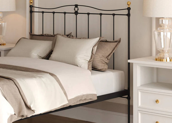 Detailed View of The Tula Headboard Black 