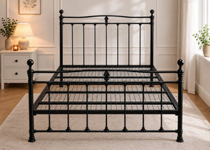 Tunstall Black Metal Bed in Double Size