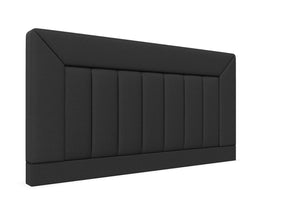 Violet Strutted Headboard Finished in Faux Linen Charcoal