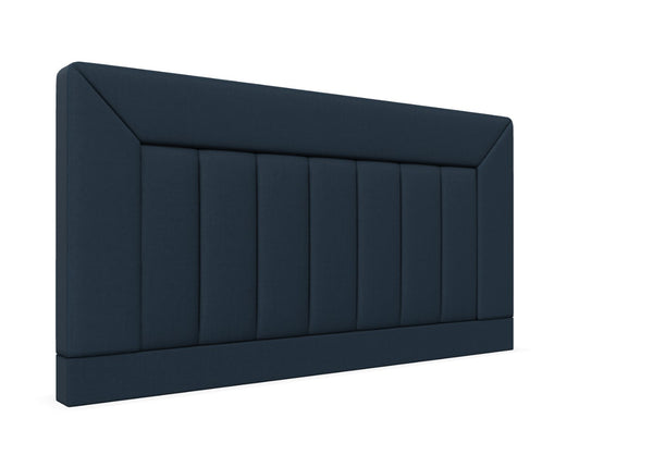 Violet Strutted Headboard Finished in Faux Linen Navy