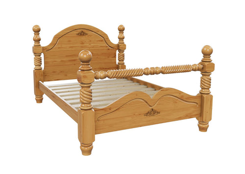 Warsaw Pine Bed Stained In Antique Lacquer