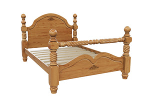 Warsaw Pine Bed Stained In Antique Wax