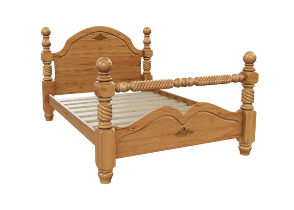 Warsaw Pine Bed Stained In Antique Wax