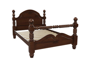 Warsaw Pine Bed in Chocolate Brown