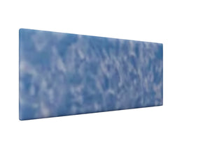 Herma Strutted Headboard Finished in Faux Linen Waterproof Blue