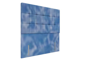 Cube Floor Standing Headboard Finished in Waterproof Blue